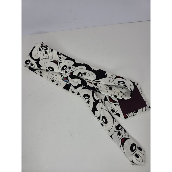 Vintage Disney Mickey Mouse Balancine Necktie Tie Black & White‎ Mouse - Picture 3 of 3